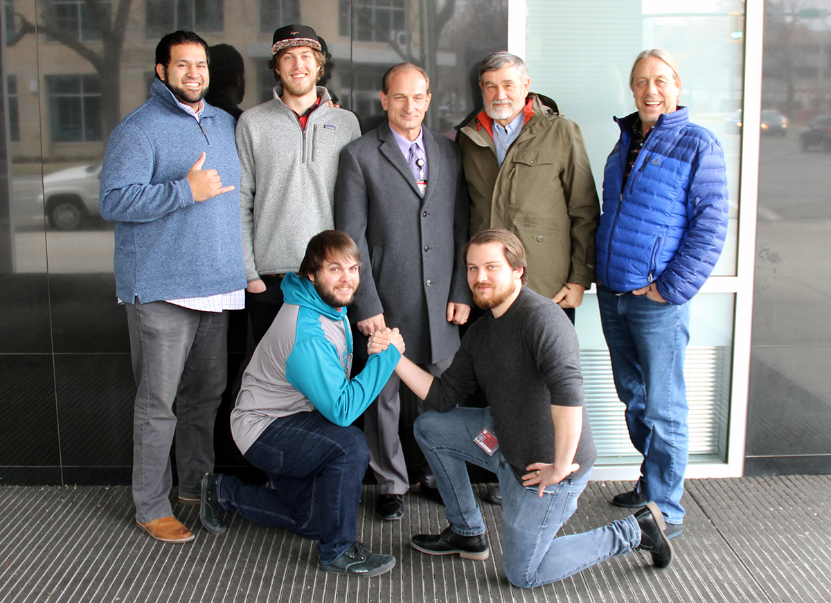 Back, L-R: Monty Kaufusi, Jacob Kerr, Dragisha Ignjatovic, Lee Shuster, and Sterling Gillman. Front, L-R: Michael Harrelson and Aleksandar Ignjatovic.