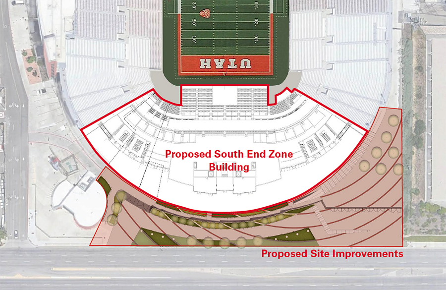 Schematic of the expansion site (courtesy of VCBO Architecture and Populous).