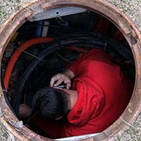 Fiber installation techs keep campus connected