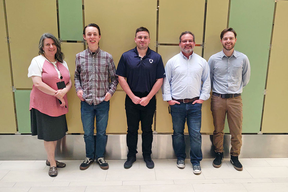 The Constituent Relationship Management team in UIT, L-R: Michelle Boyd, Andrew Sumsion, Doug Lloyd, Brandon Gresham, and Tom Brundige. 