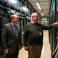 Photos: SVP Dan Reed, U leaders tour the Downtown Data Center