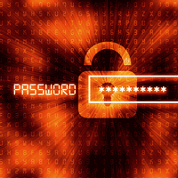 Graphic that says password and shows a lock and a password field partially filled in with protected info.