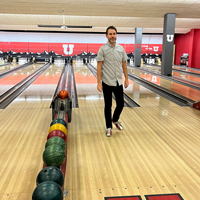 UIT employees bowl September 1, 2022, at the A. Ray Olpin Union bowling alley.