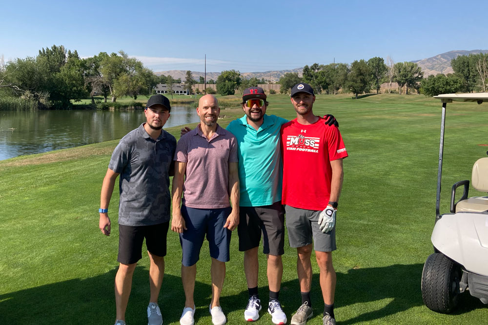 Stephan Stankovic, from left, Matt Leatham, Dalton Clift, and Patrick Tobin