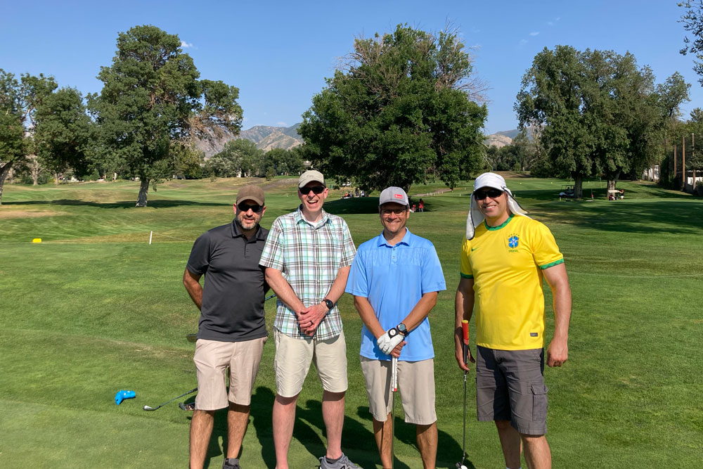 Michael Adair, from left, Trevor Long, Rudy Matthes, and Marcelo Dos Santos