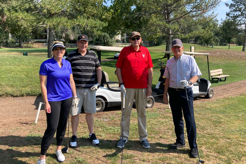 Aimee Ellett, from left, Jim Livingston, Ken Pink, and Steve Hess