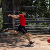 Mohammed Fateh (SPS) kicks the ball. (Photo by Thanh Nguyen)