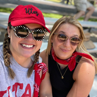 Emily Jacoby, left, and Avaree Vowell take a selfie. (Photo by Emily Jacoby)