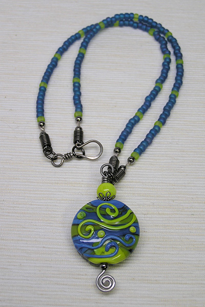 Glass bead necklace by Lani Twitchell