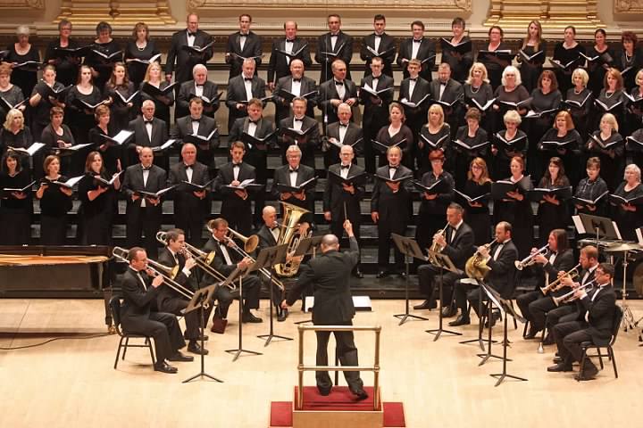 UIT Change Manager Craig Bennion sings with the choral group Utah Voices at New York's Carnegie Hall on June 22, 2014.